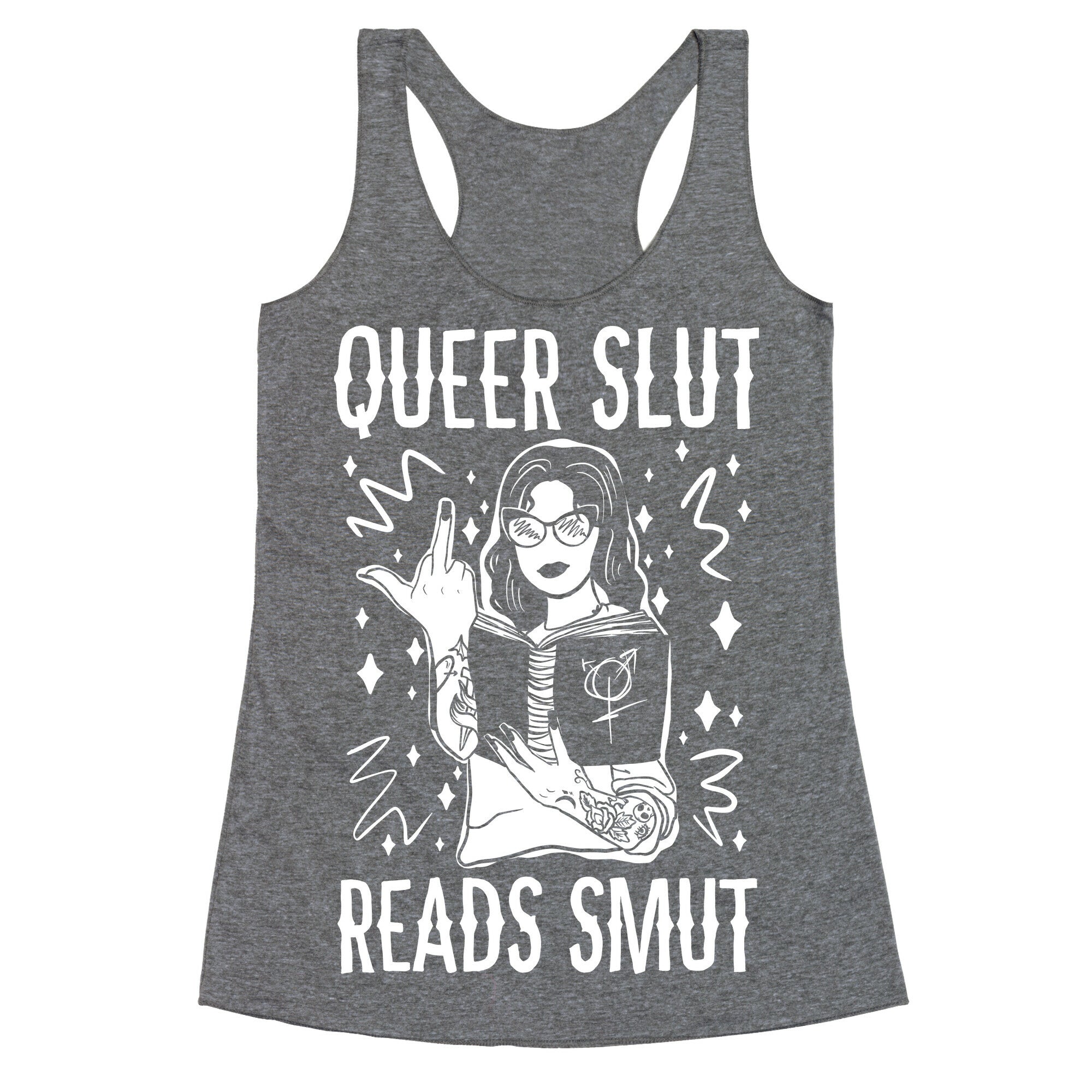 Queer Slut Reads Smut Racerback Tank